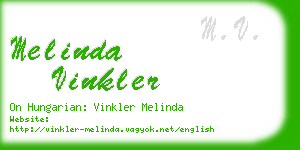 melinda vinkler business card